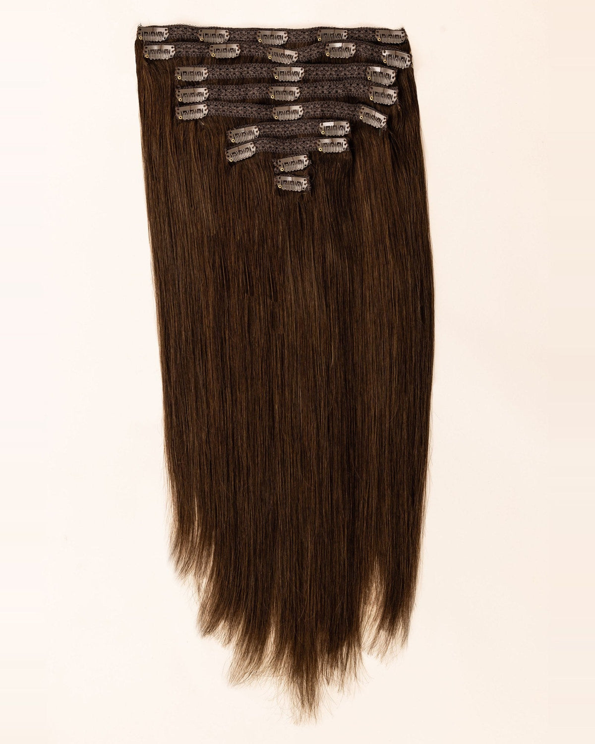 LTS Classic Lace Clip-In 9 Piece Mocha Medium Brown 5 Full Product