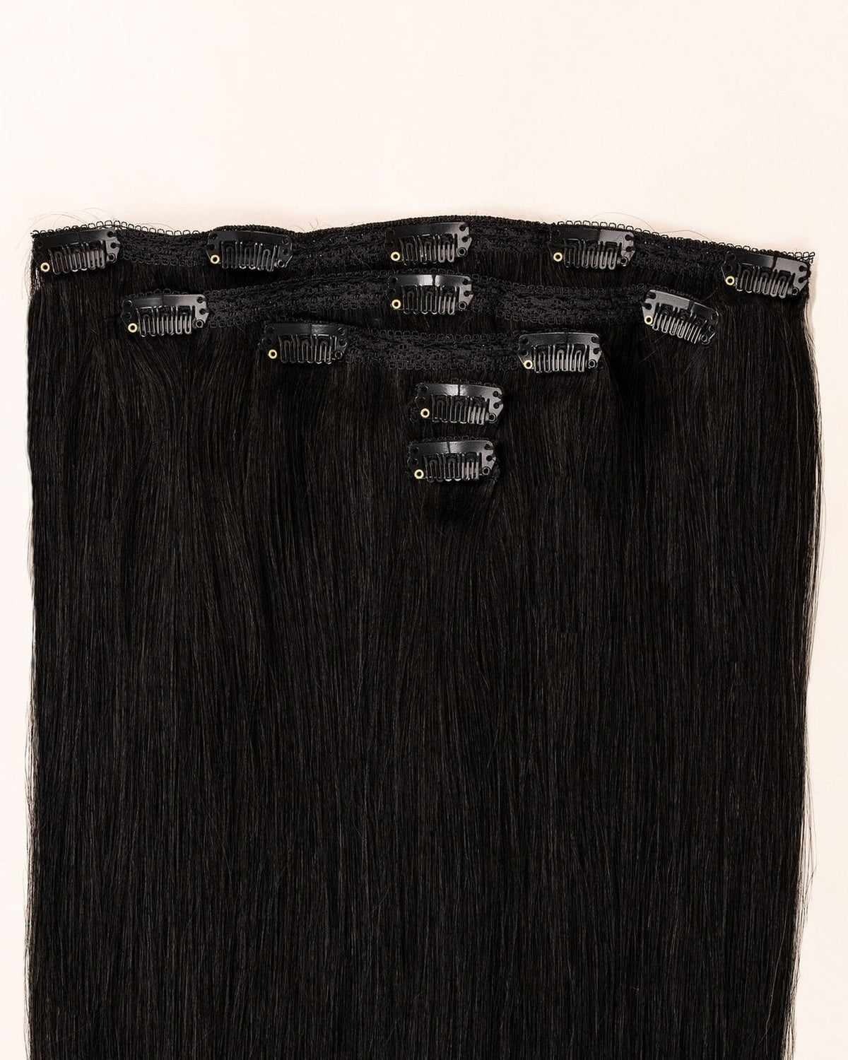 LTS Classic Lace Clip-In 5 Piece Jet Black 1 Attachment Close Up