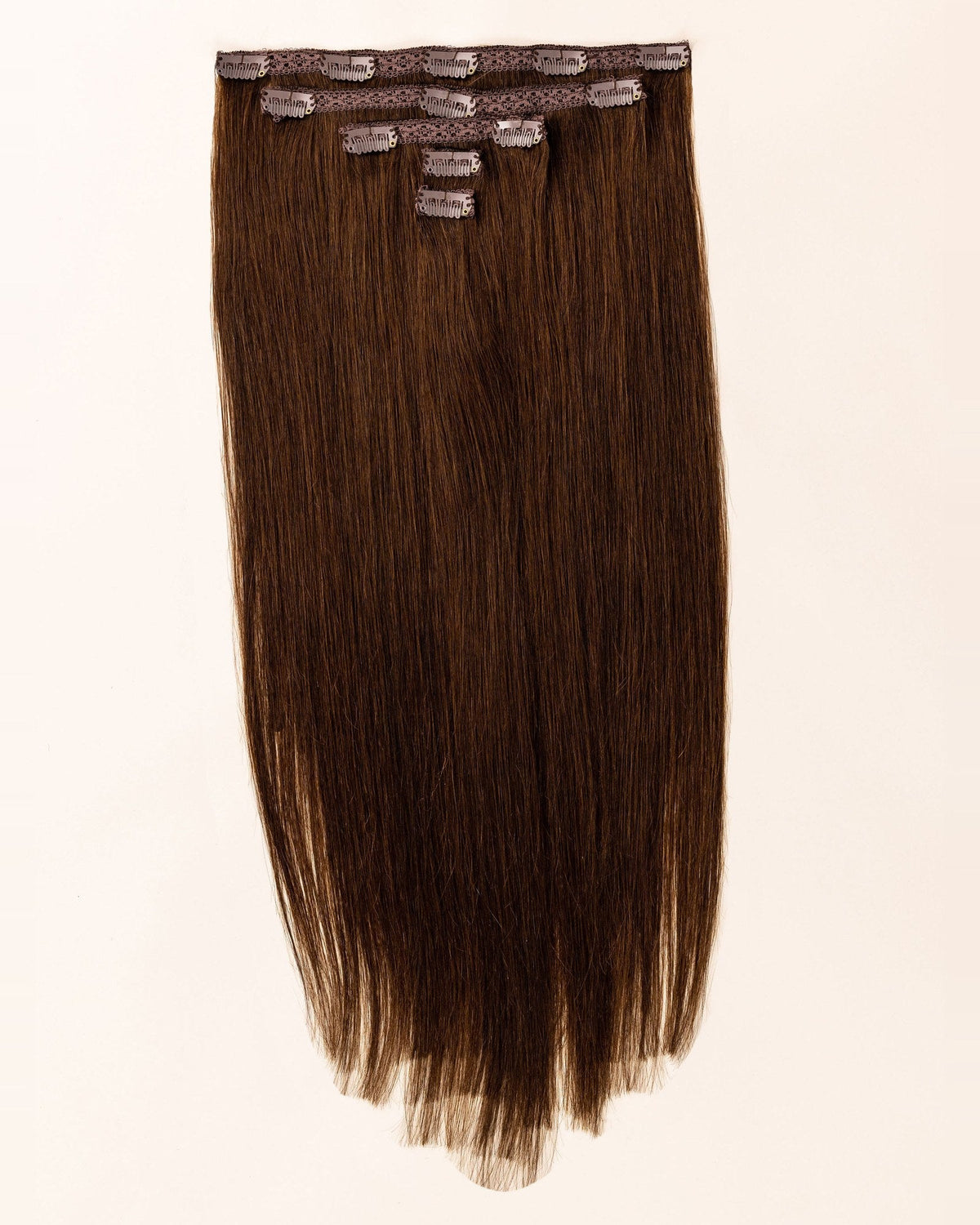 LTS Classic Lace Clip-In 5 Piece Mocha Medium Brown 5 Full Product