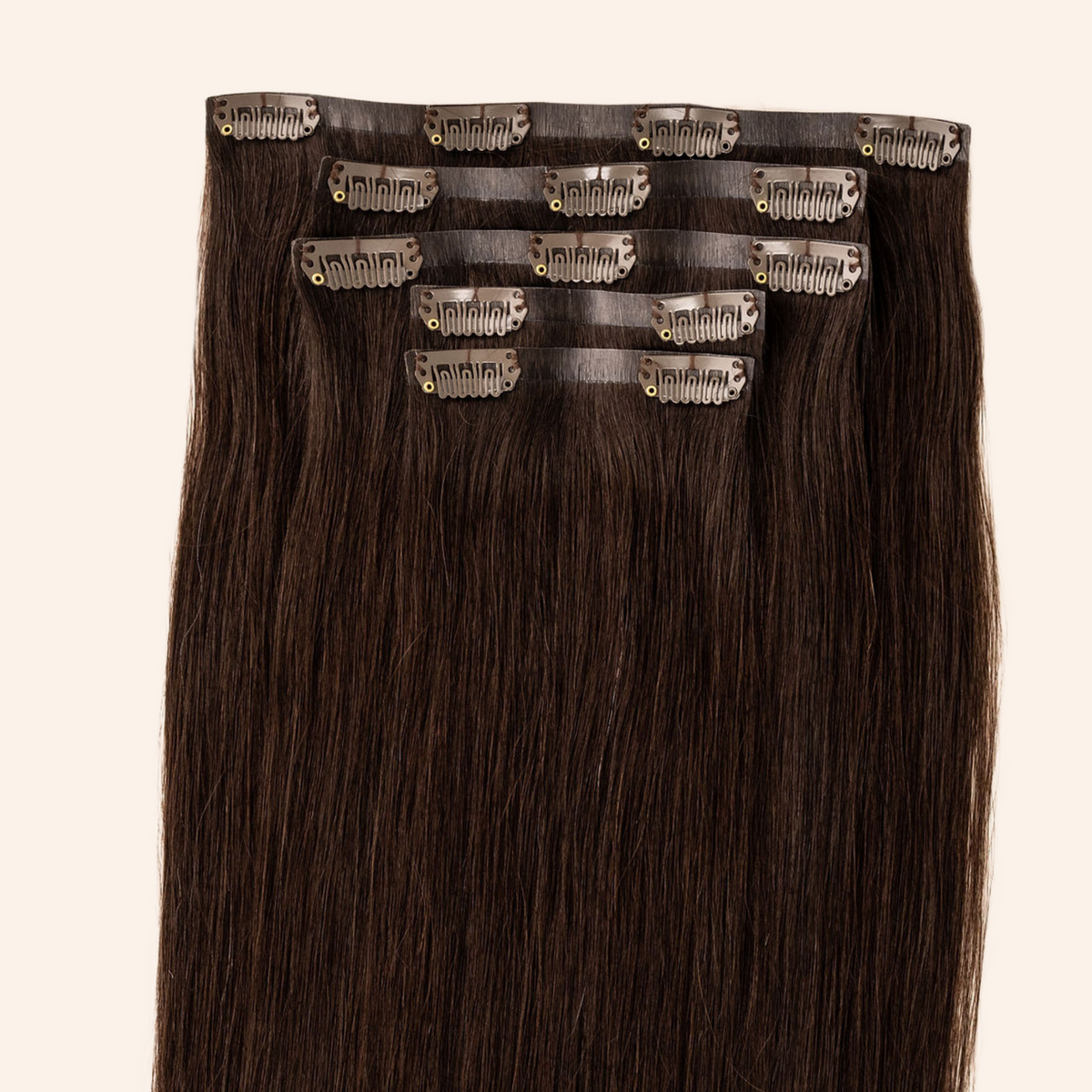 Love_The_Style_Seamless_Clip_In_Human_Remy_Hair_Extensions_5_Piece_Shade_2_Dark_Chocolate_Brown