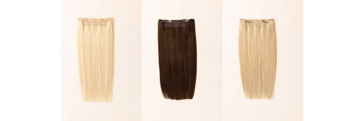 Short halo hair extensions — Love The Style