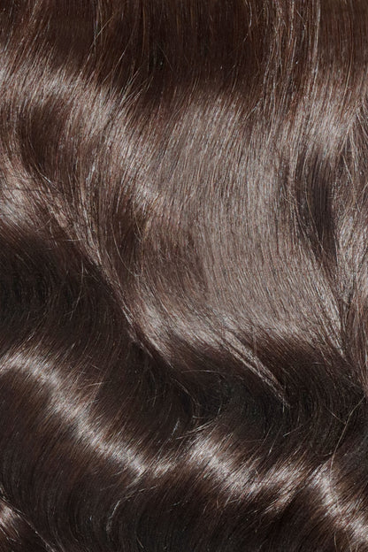 Love The Style Human Remy Hair Extensions Shade 2 Dark Chocolate Brown swatch