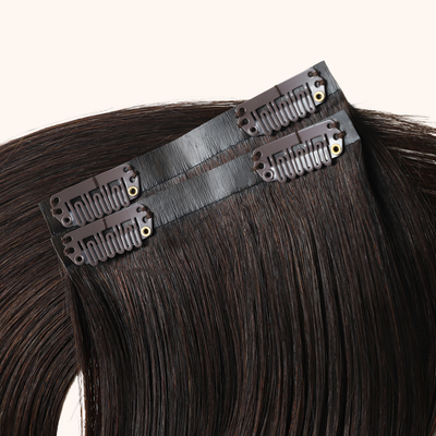 Invisible Face Framer Clip-In Extensions – 2 Piece – Black & Brunette Shades