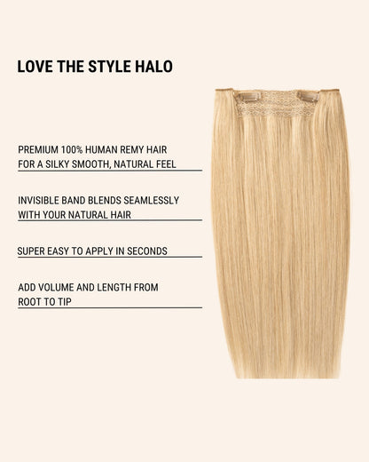 Classic Lace Halo Hair Extension – 1 Piece – Black &amp; Brunette Shades