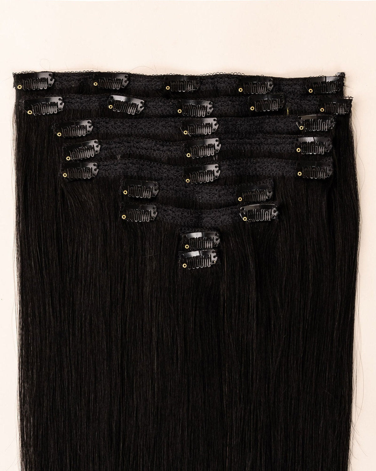 LTS Classic Lace Clip-In 9 Piece Jet Black 1 Attachment Close Up