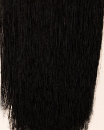 LTS Classic Lace Clip-In 9 Piece Jet Black 1 Hair Quality Close Up
