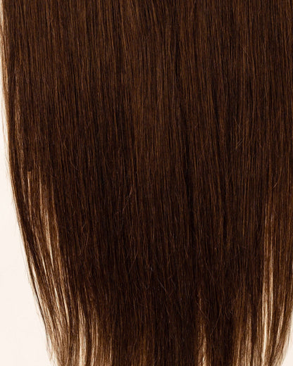 LTS Classic Lace Clip-In 5 Piece Mocha Medium Brown 5 Hair Quality Close Up