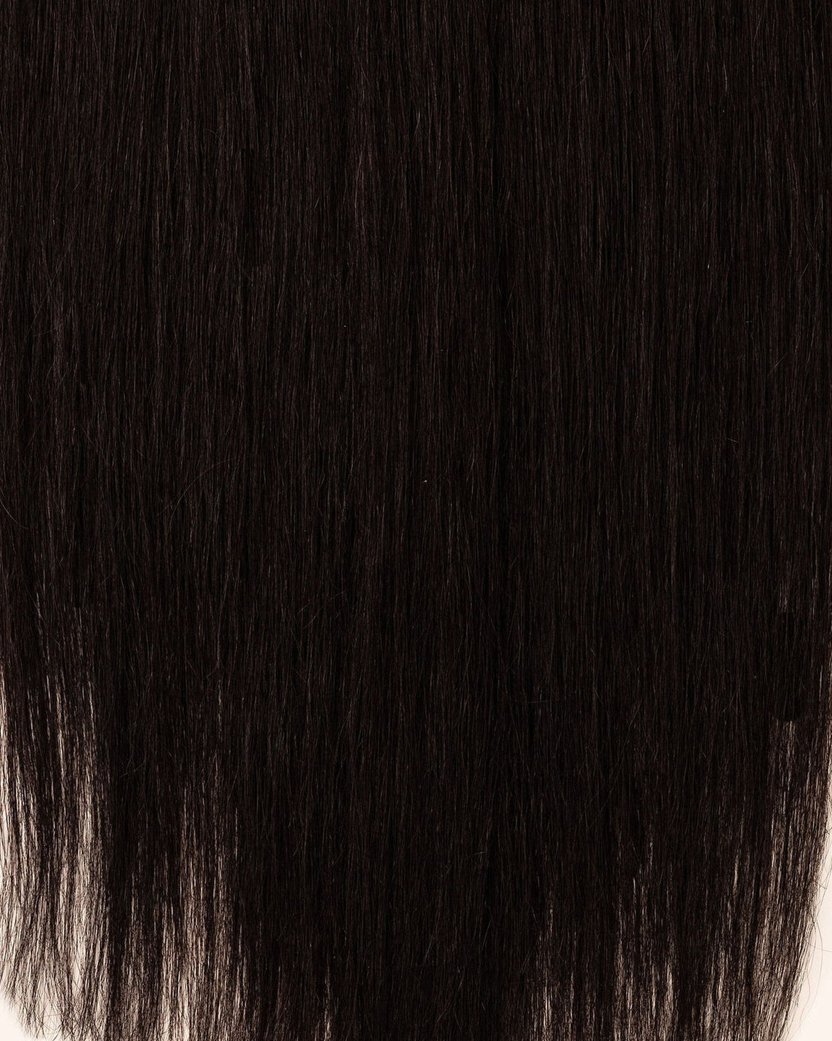 LTS Classic Lace Clip-In 5 Piece Natural Black 1B Hair Quality Close Up
