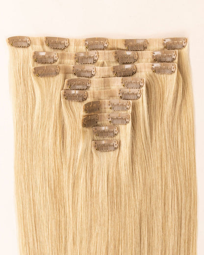 LTS Invisible Clip-In 9 Piece Champagne Blonde 23 Attachment Close Up