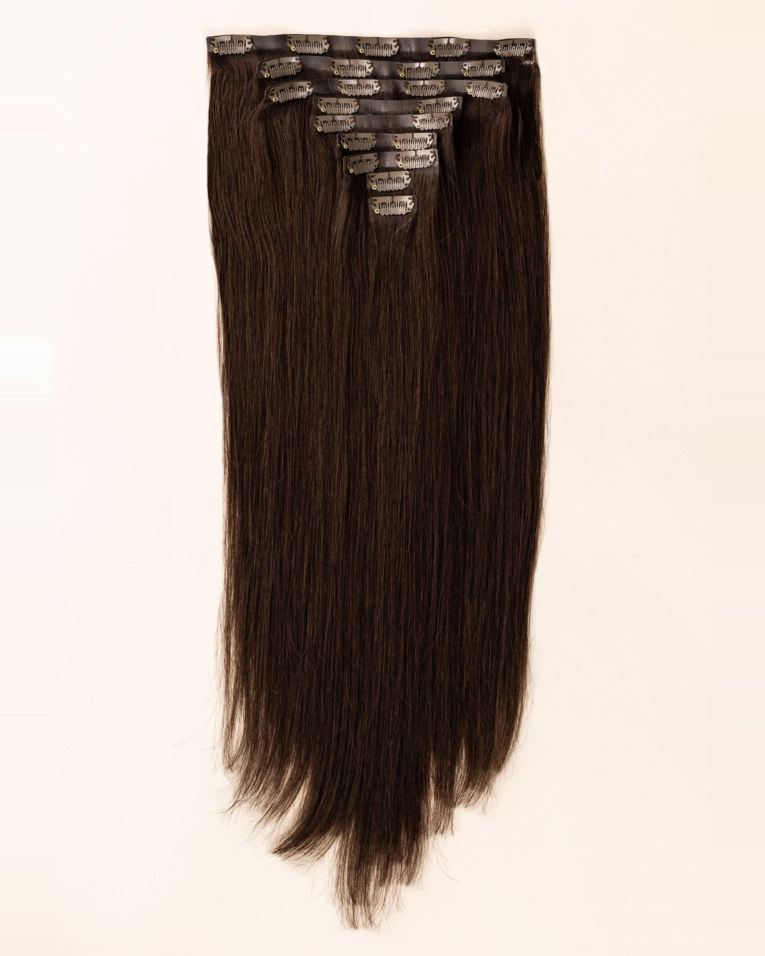 LTS Invisible Clip-In 9 Piece Dark Chocolate Brown 2 Full Product