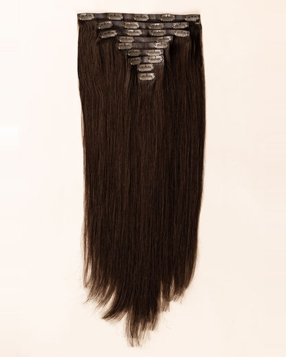 LTS Invisible Clip-In 9 Piece Dark Chocolate Brown 2 Full Product