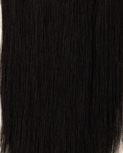 LTS Invisible Clip-In 9 Piece Jet Black 1 Hair Quality Close Up