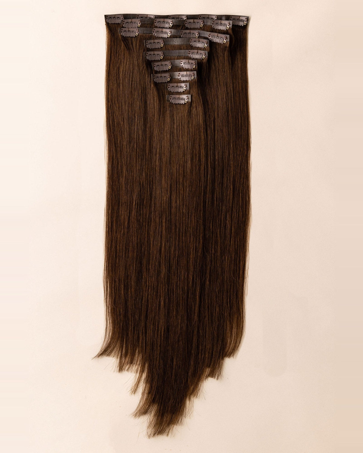 LTS Invisible Clip-In 9 Piece Mocha Medium Brown 5 Full Product