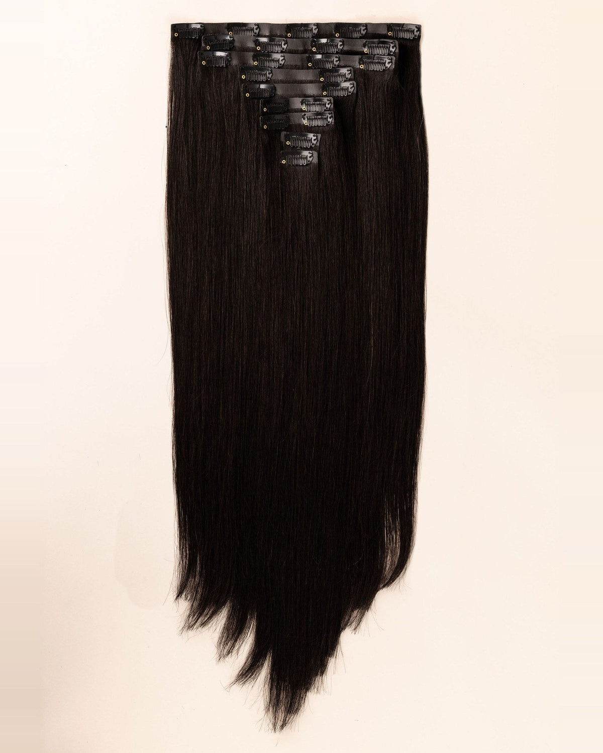 LTS Invisible Clip-In 9 Piece Natural Black 1B Full Product