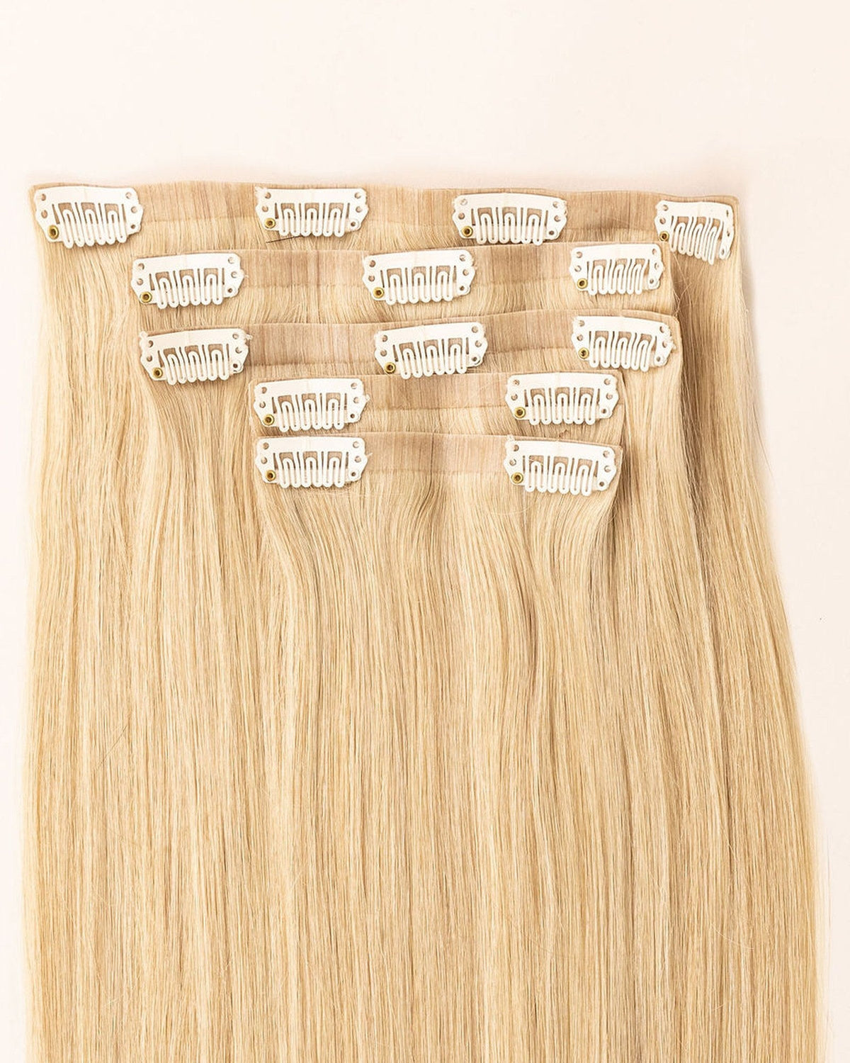 LTS Invisible Clip-In 5 Piece Champagne Blonde 23 Attachment Close Up