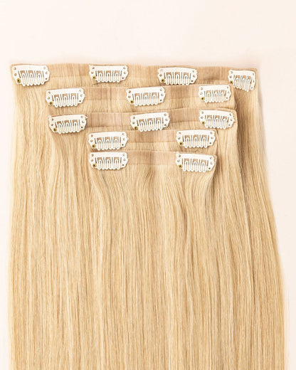 LTS Invisible Clip-In 5 Piece Champagne Blonde 23 Attachment Close Up