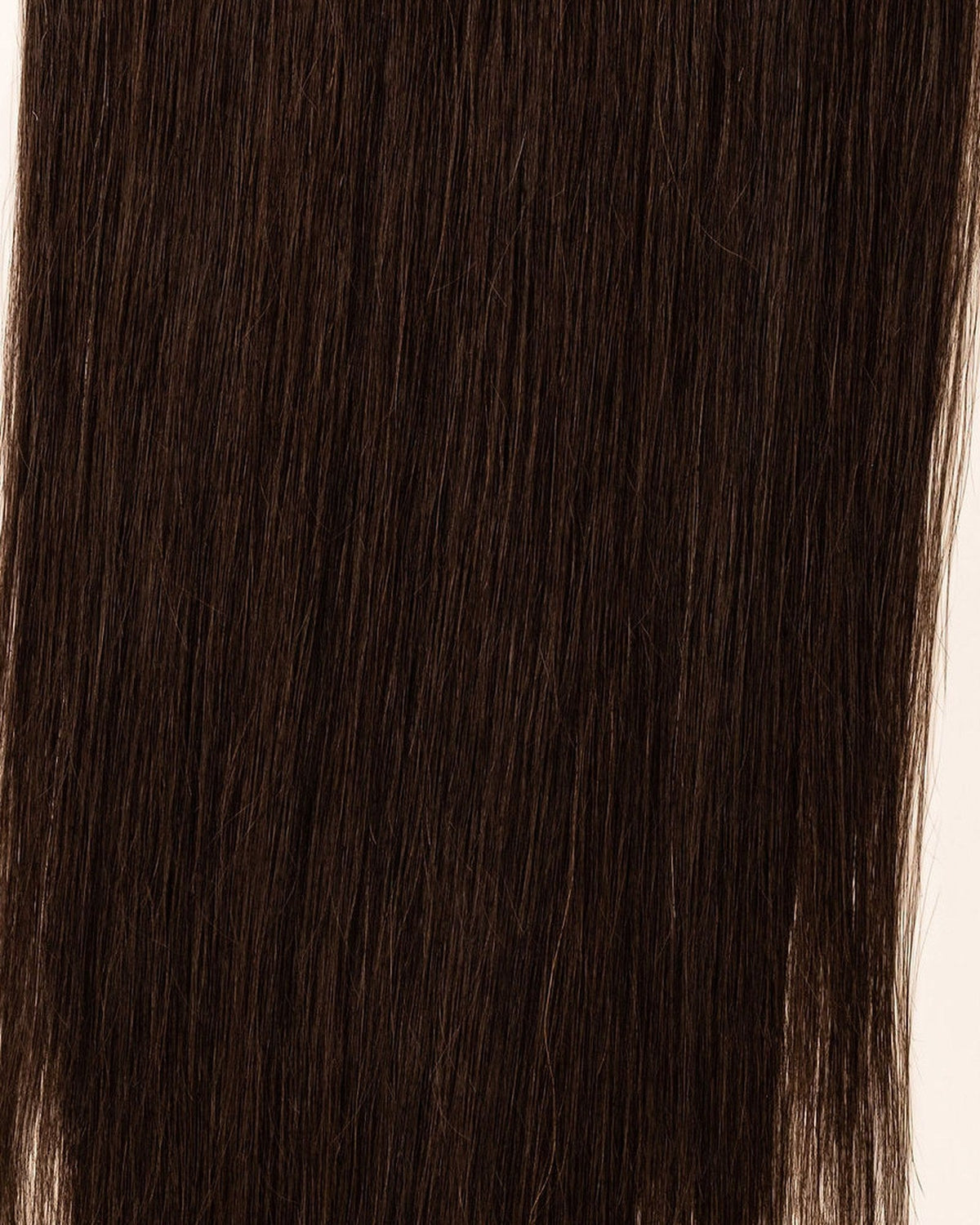 LTS Invisible Clip-In 5 Piece Dark Chocolate Brown 2 Hair Quality Close Up