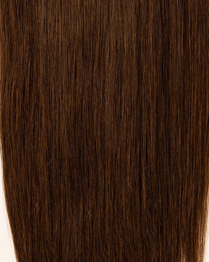 LTS Invisible Clip-In 5 Piece Mocha Medium Brown 5 Hair Quality Close Up