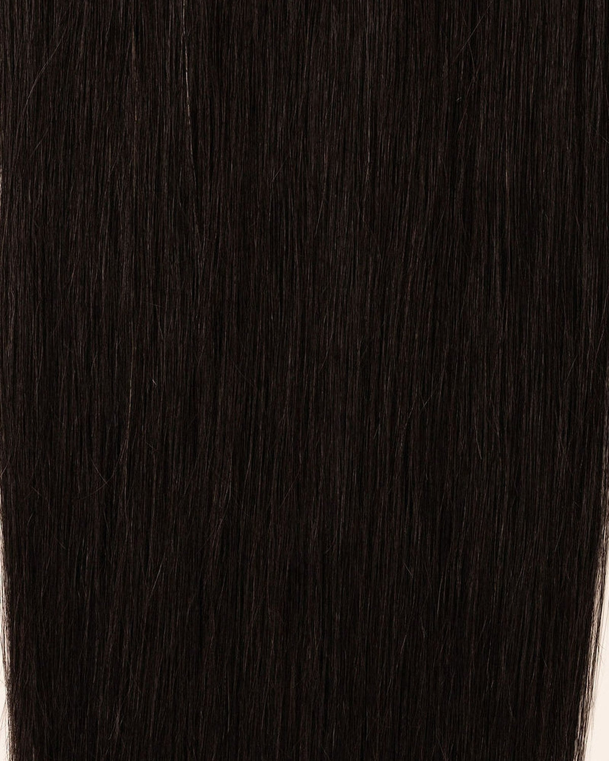 LTS Invisible Clip-In 5 Piece Natural Black 1B Hair Quality Close Up