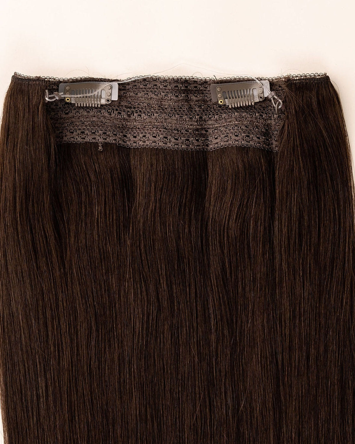 LTS Classic Lace Halo Dark Chocolate Brown 2 Attachment Close Up