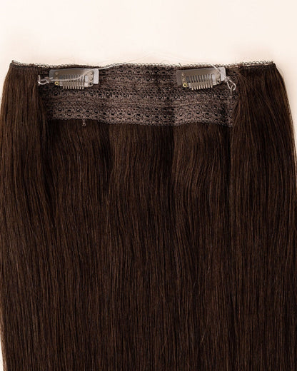 LTS Classic Lace Halo Dark Chocolate Brown 2 Attachment Close Up