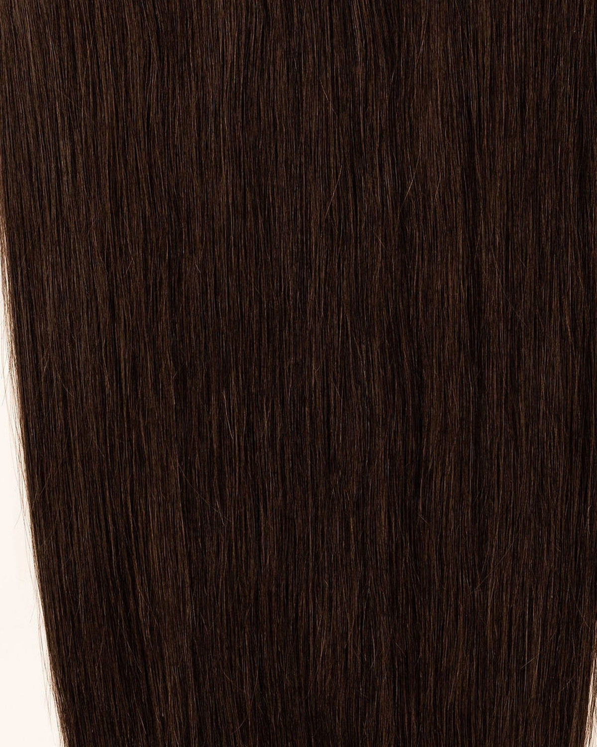LTS Classic Lace Halo Dark Chocolate Brown 2 Hair Quality Close Up