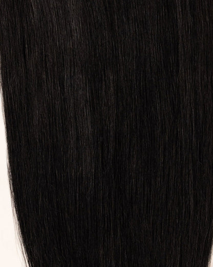 LTS Classic Lace Halo Jet Black 1 Hair Quality Close Up