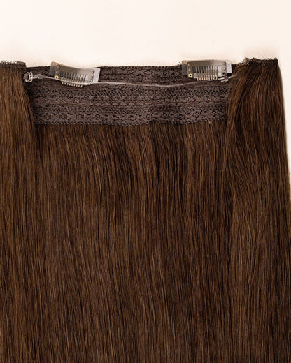LTS Classic Lace Halo Mocha Medium Brown 5 Attachment Close Up