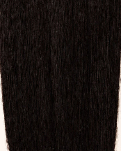 LTS Classic Lace Halo Natural Black 1B Hair Quality Close Up