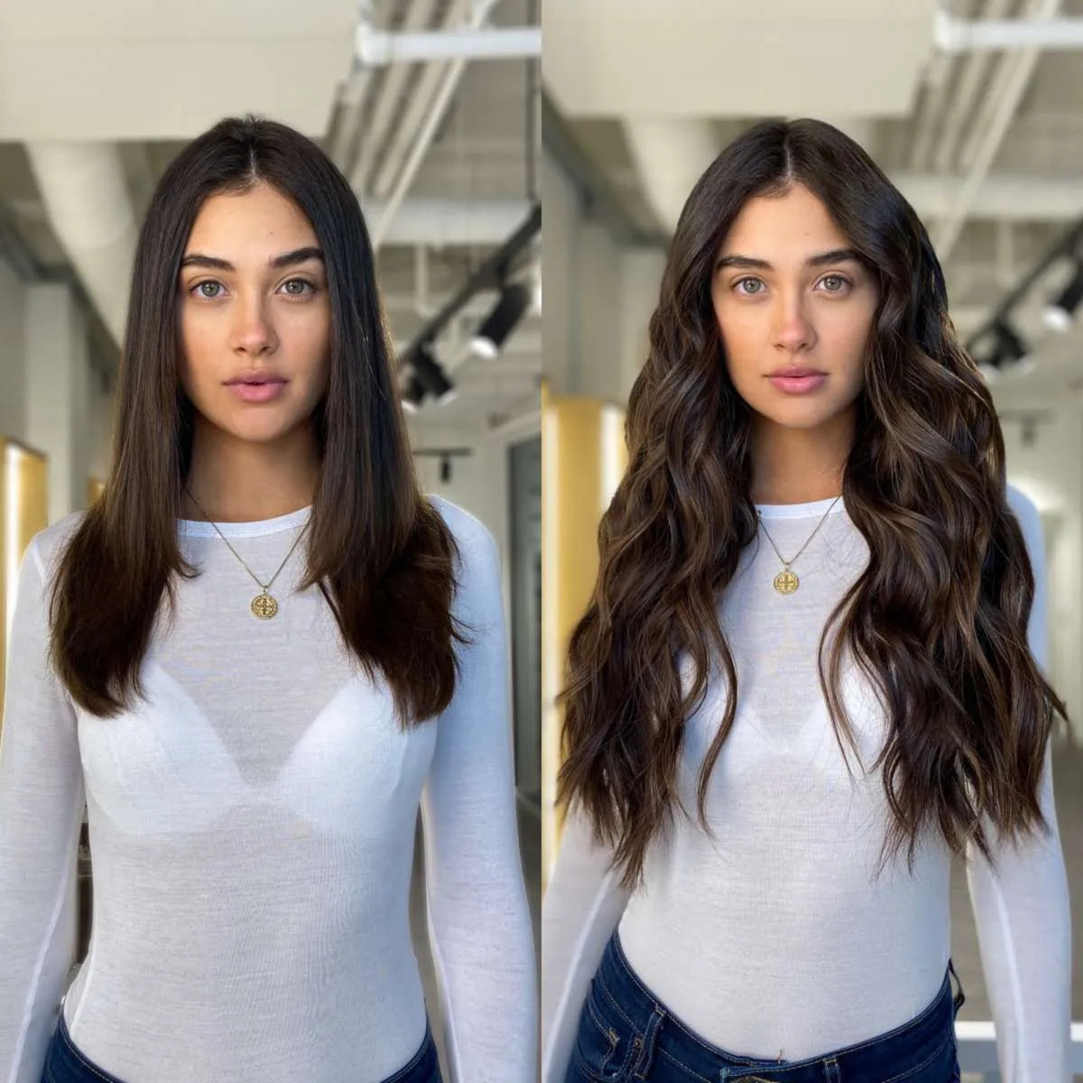 Love_The_Style_Human_Remy_Classic_Lace_Clip_In_Hair_Extension_Shade_2_Dark_Chocolate_Brown