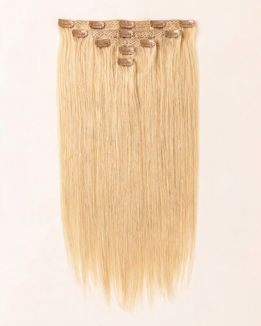 Love_The_Style_Classic_Lace_Clip_In_Human_Remy_Hair_Extensions_5_Piece_Shade_23_Champagne_Blonde