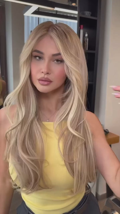 Love_The_Style_Human_Remy_Halo_Hair_Extension_Shade_23_Champagne_Blonde