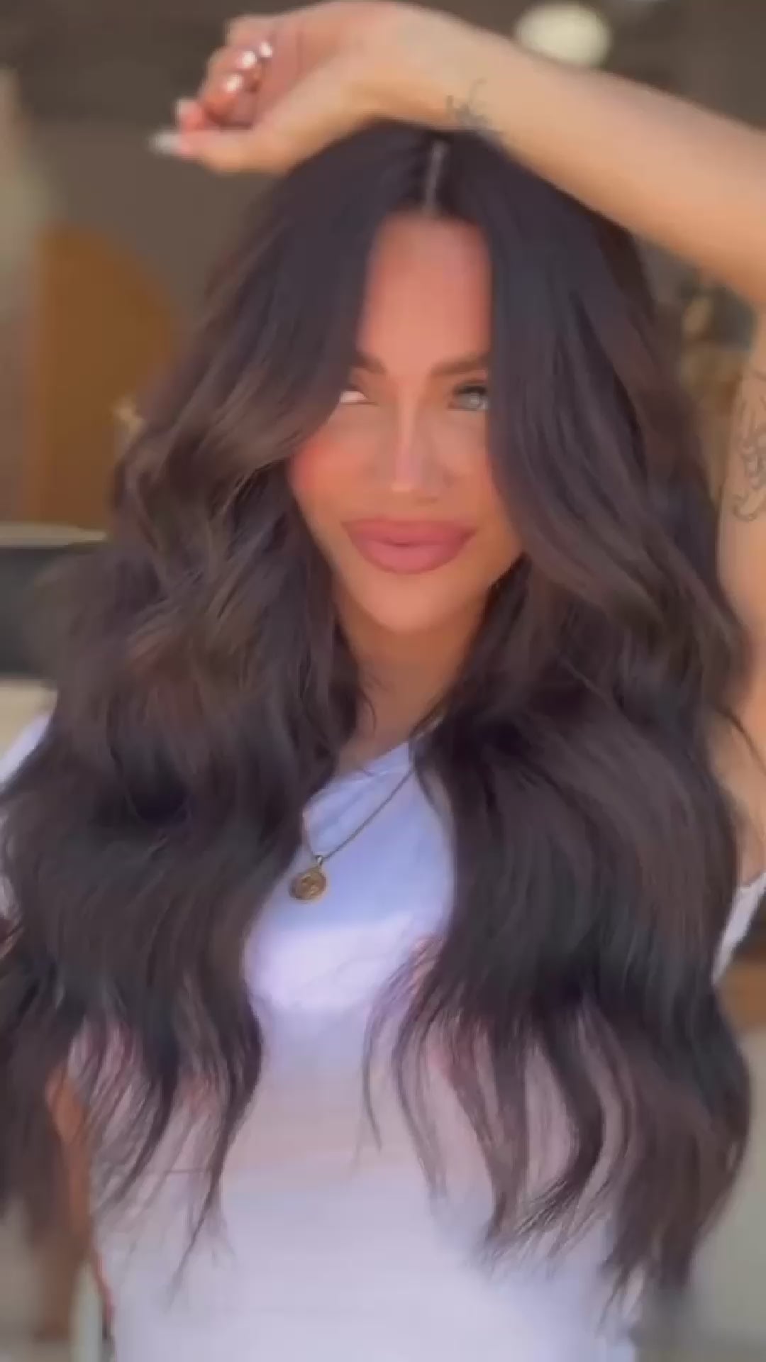 Classic Lace Clip-In Hair Extensions – 5 Piece – Black &amp; Brunette Shades